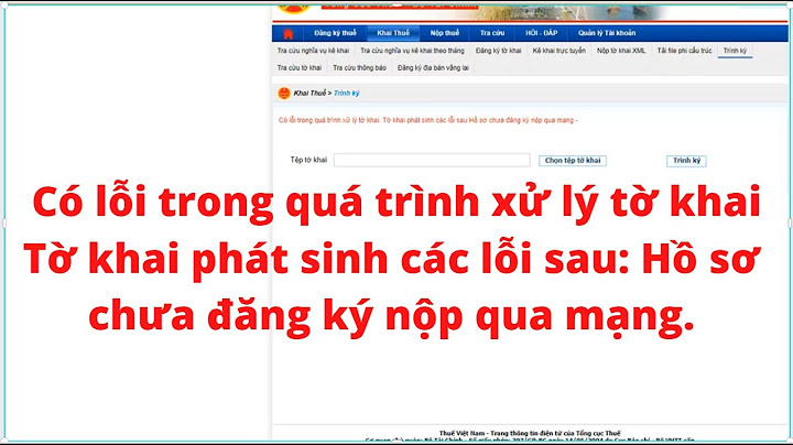 Lỗi không vào được link để nộp tờ khai thuế