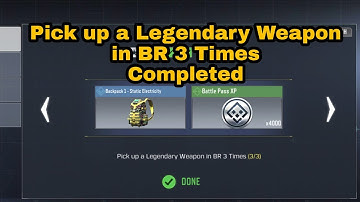 Pick up a Legendary Weapons in BR 3 Times | SEASONAL Survival Kit COD Mobile