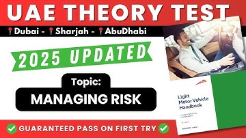 NEW Dubai Driving Theory Test 2025 🚗 | Managing Risks Questions & Answers (RTA Approved)