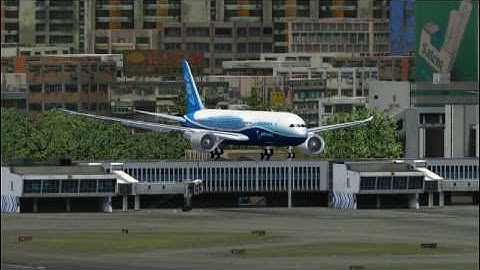B787/B747-8/A380 Landing at Kai Tak VHHX [FS2004]
