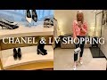 CHANEL & LOUIS VUITTON SHOPPING VLOG | Salvatore Ferragamo shoes & Chanel beauty