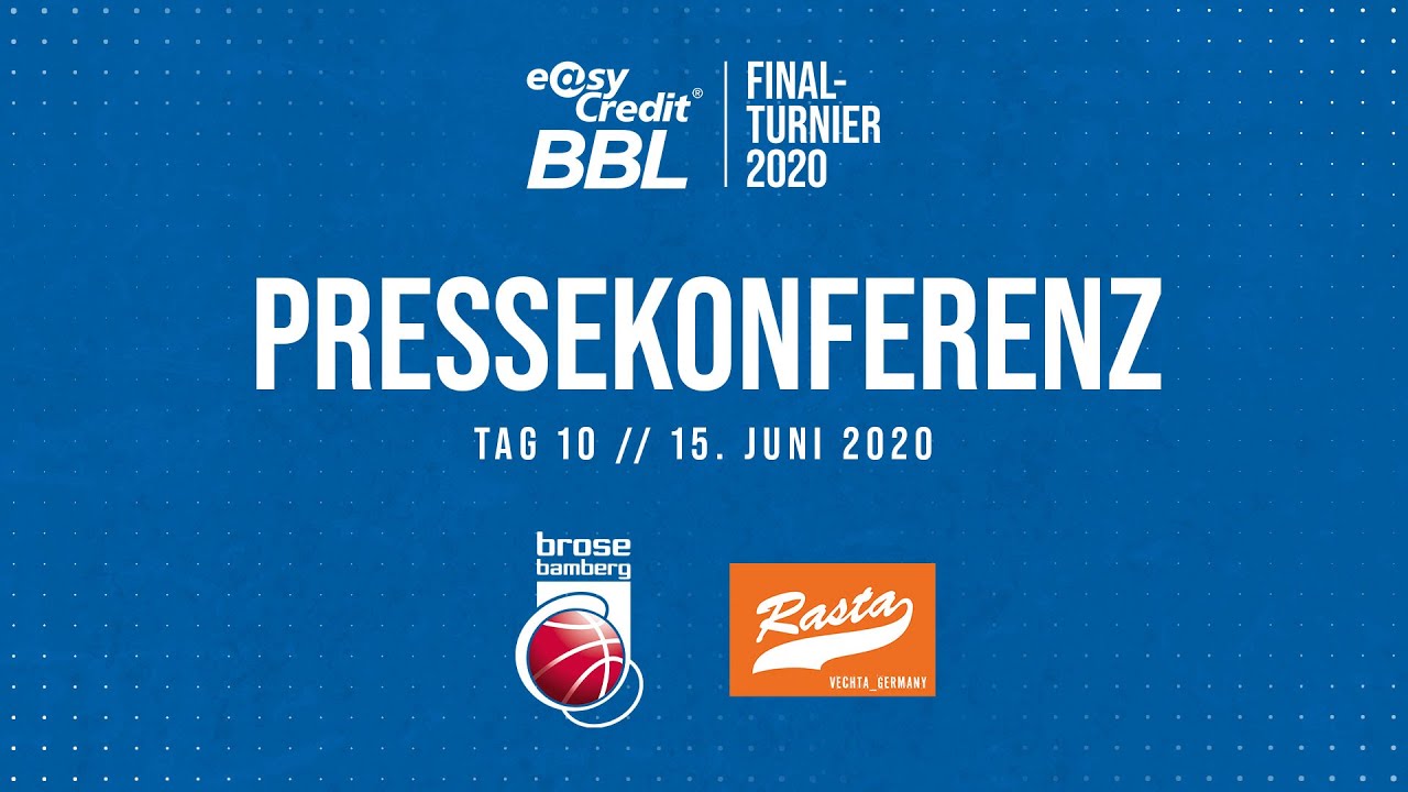 RE-LIVE Brose Bamberg vs RASTA Vechta - Pressekonferenz easyCredit BBL Finalturnier 2020