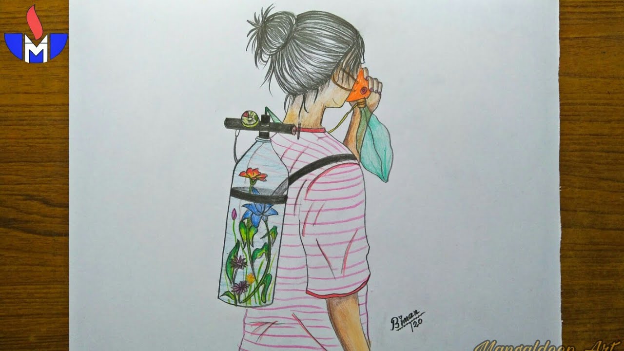 environment day drawing -| pollution drawing -| pencil colour drawing ...