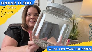 Half Gallon Glass Large Mason Jar Wide Mouth with Airtight Metal Lid - 1/2 Gallon Mason Jars - BPA-F