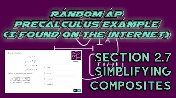 AP Precalculus Section 2.7 Example: Simpifying Composite Functions