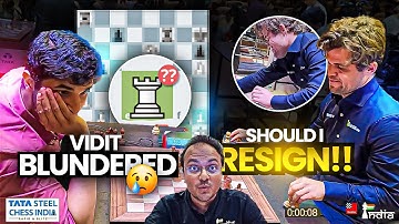 Magnus Carlsen almost wanted to resign here! | Vidit vs Carlsen | Tata Steel Chess India Blitz 2024