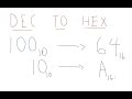 How to convert decimals to hexadecimals
