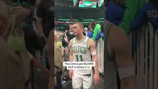 Celtics leave the court after their Game 2 loss