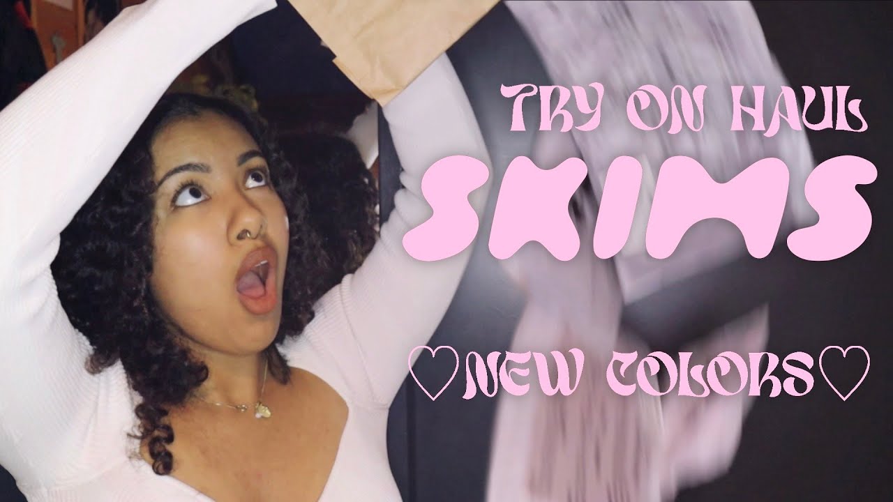SKIMS TRY ON HAUL ♡ NEW COLORS ♡ fits everybody ♡ bronze, jasper, cocoa &  cherry blossom 
