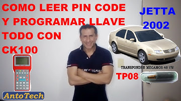 VOLKSWAGEN JETTA 2002 COMO LEER PIN CODE Y PROGRAMAR LLAVE TODO CON CK100 MASTER CHIP TP08