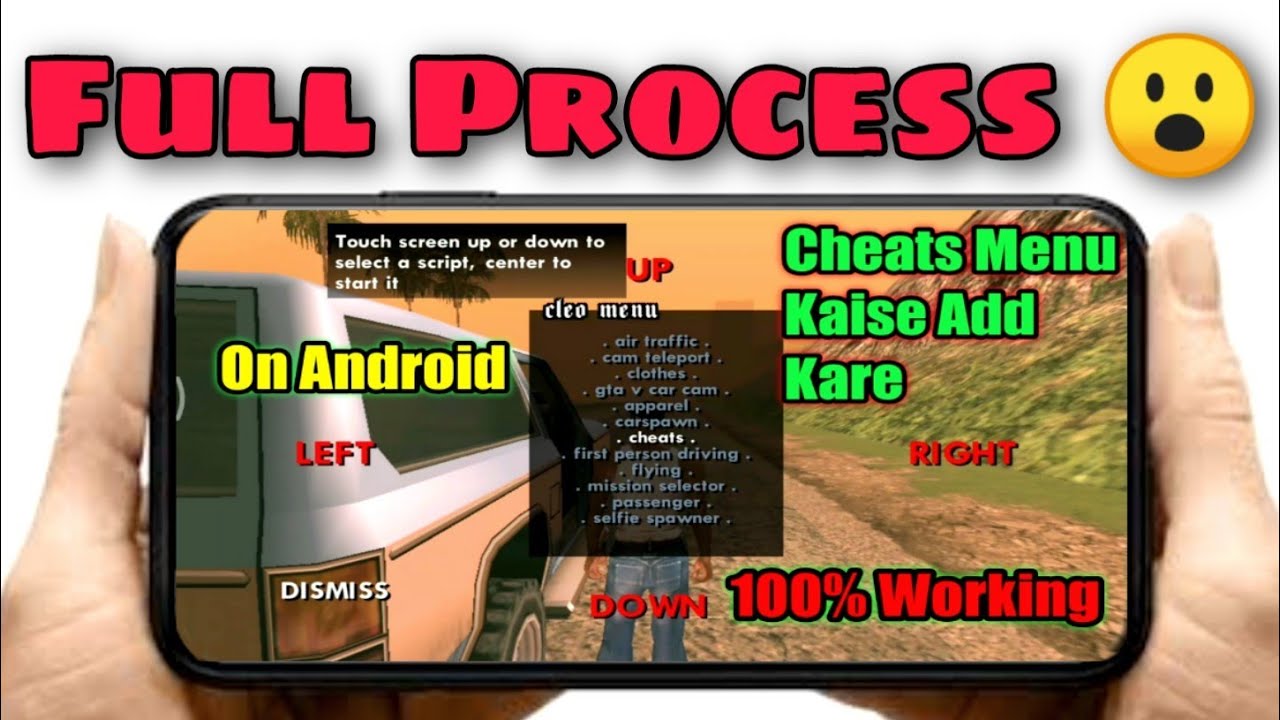 How To Download And Install Gta San Andreas Cleo Cheat Code Menu On Android For Free In Hindi Youtube