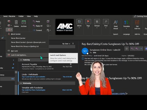 How To Configure Junk E-mail Options in Outlook Desktop App