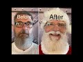 Santa beard bleaching and toning.  How to get Santa beard this WHITE!!  Awesome Santa look!