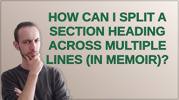 Tex: How can I split a section heading across multiple lines (in memoir)?
