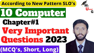 Class 10 Computer chapter 1 important questions | 10th class important questions 2023 #MyUstadG