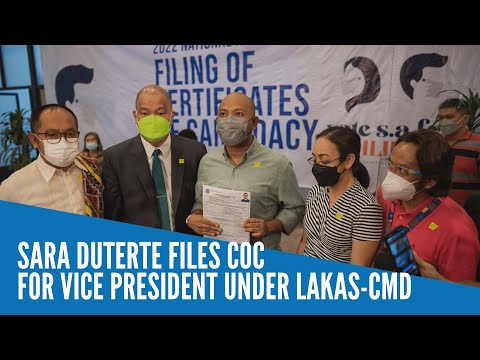 Sara Duterte files COC for vice president under Lakas-CMD