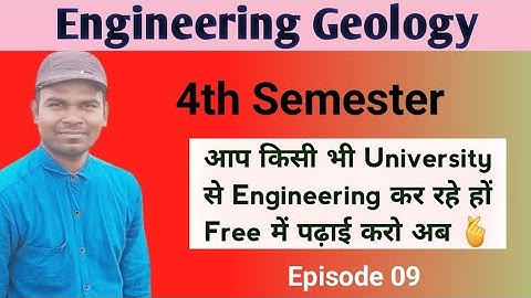 Lec-09 Engineering geology | Module 04 #4thsemesterexam #geology #beupatna