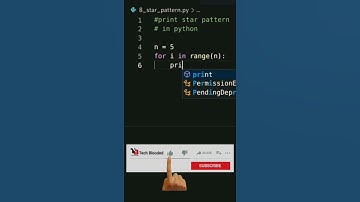 Printing Star Pattern In Python | Python Tutorials | Star Pattern |  Tech Blooded | #Shorts