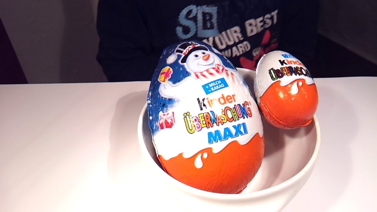 Unboxing Kinder Überraschungseier Huge Maxi Surprise Egg!!! - YouTube