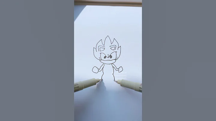 Super Sonic easy drawing for kids cartoon characters art thumbnail