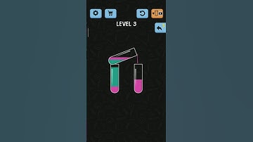 Water Color Sort Level 3 Puzzle Android Game Play 2021 || BOT GAMEPLAY #shorts