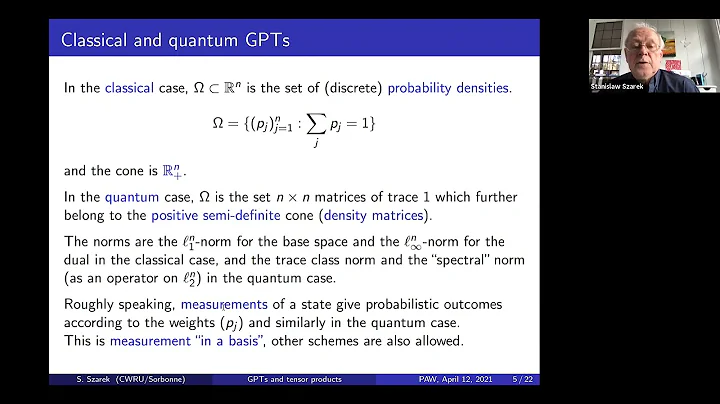 Stanisaw Szarek "Generalized probabilistic theories and tensor products of normed spaces"