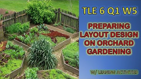 PREPARING LAYOUT DESIGN OF AN ORCHARD GARDEN / TLE 6: Agriculture Week 5 (K-12 MELC Based)