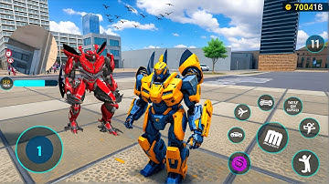 Bumblebee vs Red Mirage Multiple Transformation Jet Robot Car Game 2020 - Android Gameplay