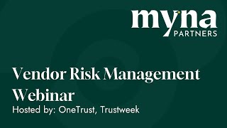 Vendor Risk Management Webinar