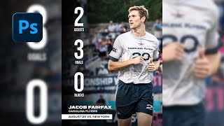 Making a Basic Game Stats Graphic | Sports Photoshop Tutorial screenshot 3