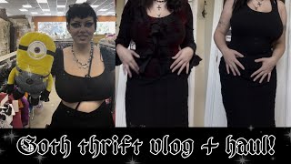 GOTH THRIFTING VLOG AND HAUL!