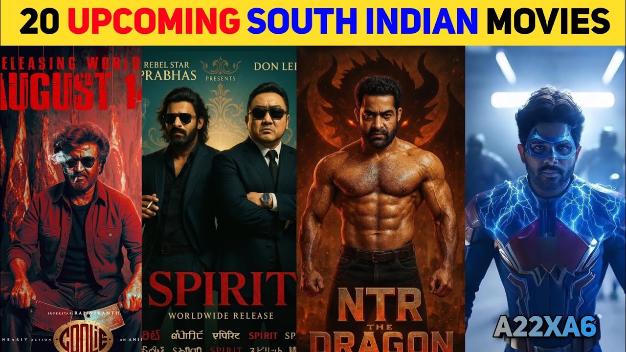 20 Upcoming BIGGEST South Indian Movies 2025-2026 Hindi | Upcoming ...