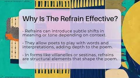 Why Is The Refrain Effective? - The Prose Path