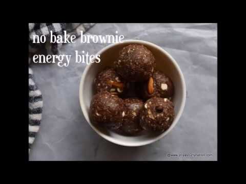 no bake brownie energy bites recipe