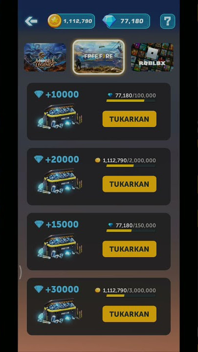 aplikasi penghasil diamond free fire dan mobile legend #ml #freefire #ff #mobilelegends