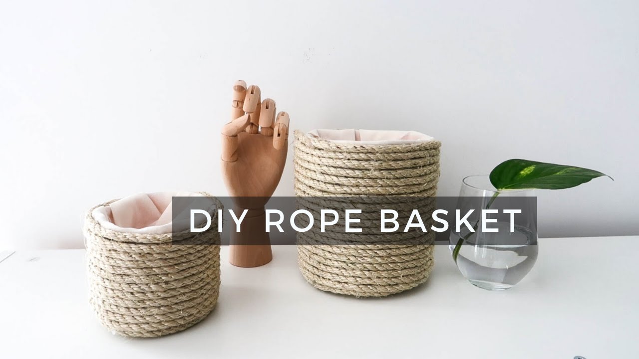 Boho Winter Room Decor | DIY ROPE BASKET - YouTube