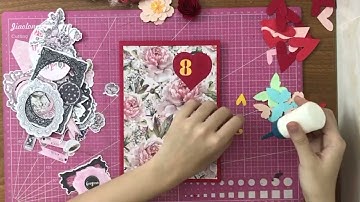 Giấy bìa màu cứng trắng rập cắt may làm thiệp handmade