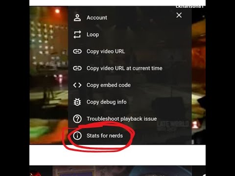Watch Stats for nerds? Really? Bull SHXT! (on youtube video menu option page) on YouTube