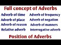 Full concept of Adverbs | Adverb video | Position of Adverbs in sentences | Adverb wala video by Sir