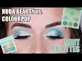 ColourPop Mint to Be vs. Huda Beauty Mint Pastel Eyeshadow Palette