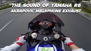 THE SOUND OF YAMAHA R6 AKRAPOVIC MEGAPHONE