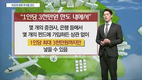 [시장을 읽는 남자] 비과세 해외 주식형 펀드