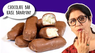 Maa, Ghar par Bounty chocolate kaise banaun? How to make Chocolate Bounty Bar at home? Kids Special