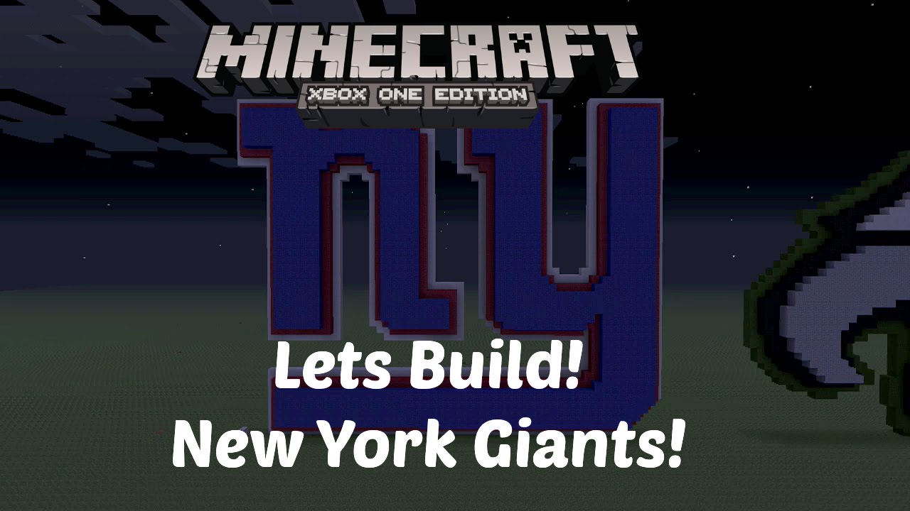 minecraft let s build nfl logos new york giants xbox one hd