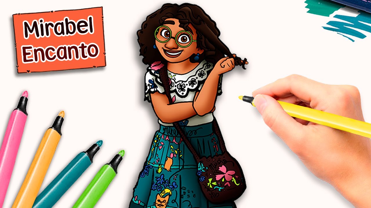 Coloring the Colorful Mirabel Madrigal from Encanto ✨ - YouTube