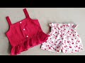 Baby Top With Ruffle Shorts Cutting and Stitching|Baby Top|BabyShorts Cutting and Stitching