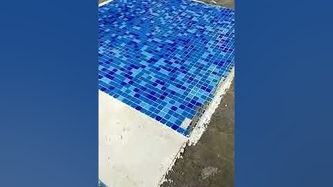Glass Mosaic Tiles Installation Brown Paper Removing Part2