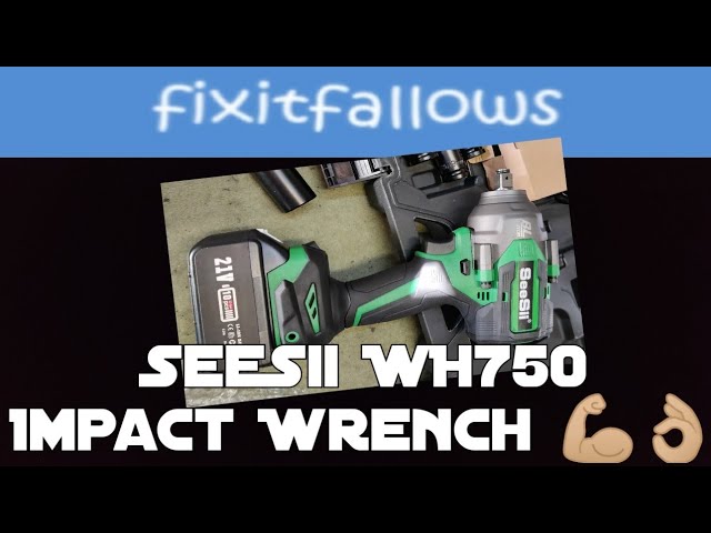 Cordless Impact Wrench, SeeSii Brushless Impact Wrench 1/2 Max Torque  479Fts 