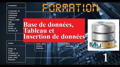 Formation MYSQL 1 # Créer une base de données, tableau et insertion de données