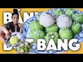 Vietnamese Dessert : Bánh Bột Báng (tapioca pearl balls with mung beans filling )